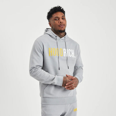 Hoodrich OG Splitter Hoodie - Sleet/Daffodil/White