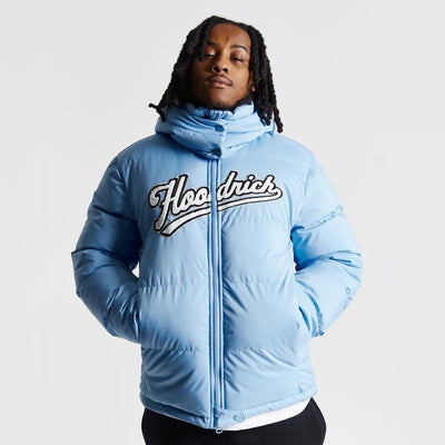 Hoodrich OG Stadium Regular Fit Long Sleeve Jacket - Placid Blue/White/Micro Chip