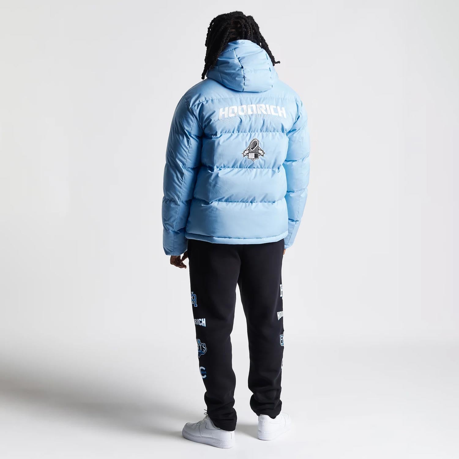 Hoodrich OG Stadium Regular Fit Long Sleeve Jacket - Placid Blue/White/Micro Chip