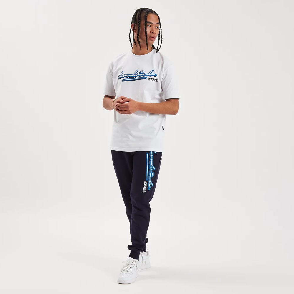 Hoodrich OG Ink Tee - White/Azure Blue/Black