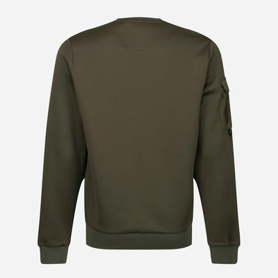 Luke Baker Pocket Detail Regular Fit Long Sleeve Sweat - Dark Green