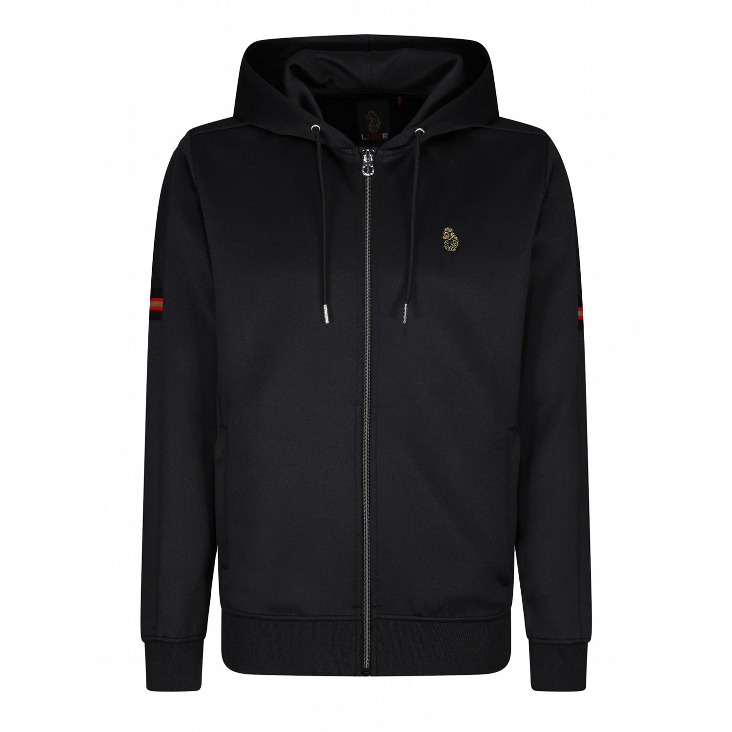 Luke Cyclone Zip Hooded Tracktop - Jet Black