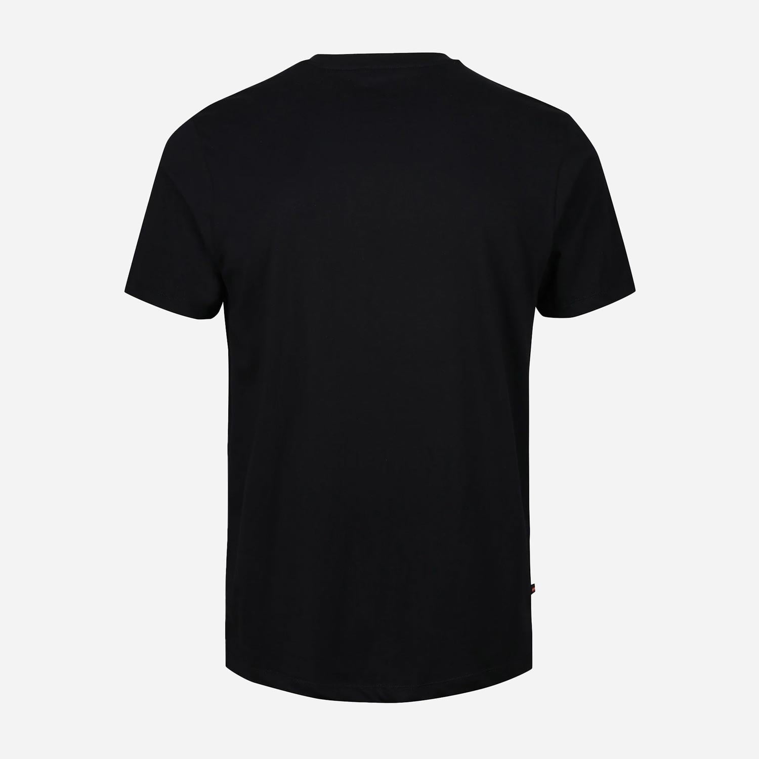 Luke Dillon Badge Detail Regular Fit Short Sleeve Tee - Jet Black