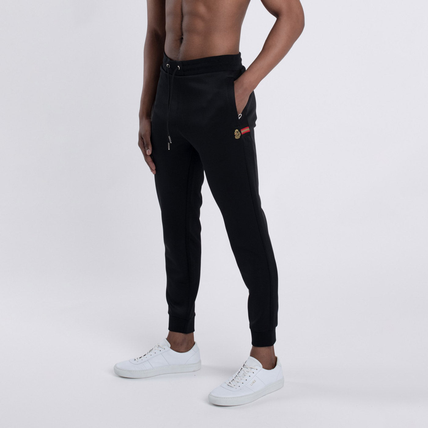 Luke Lashing Colour Block Jogger - All Black