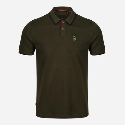 Luke Meadtastic Regular Fit Short Sleeve Polo - Dark Green