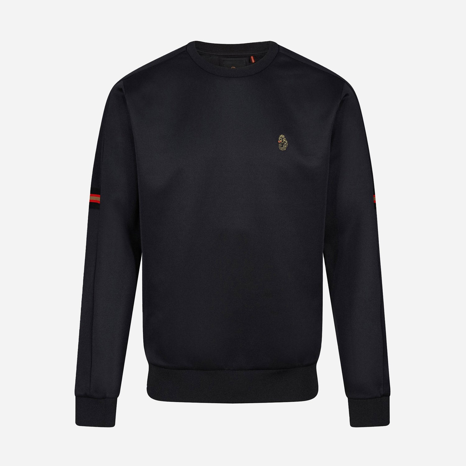 Luke Patter Colour Block Sweat - All Black