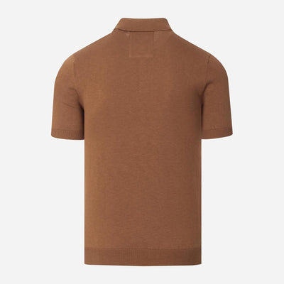 Luke San Francisco Knitted Polo - Camel