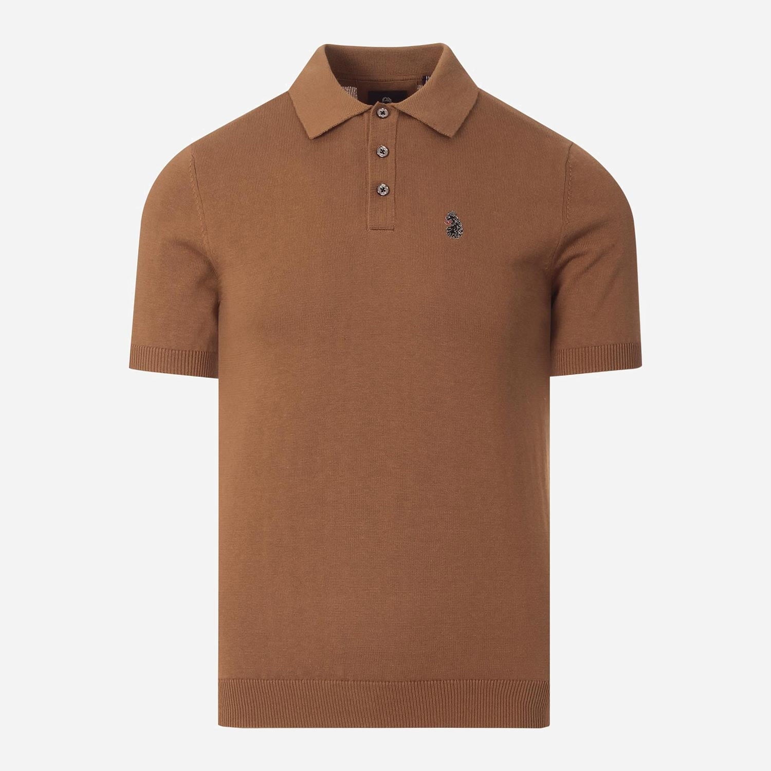 Luke San Francisco Knitted Polo - Camel