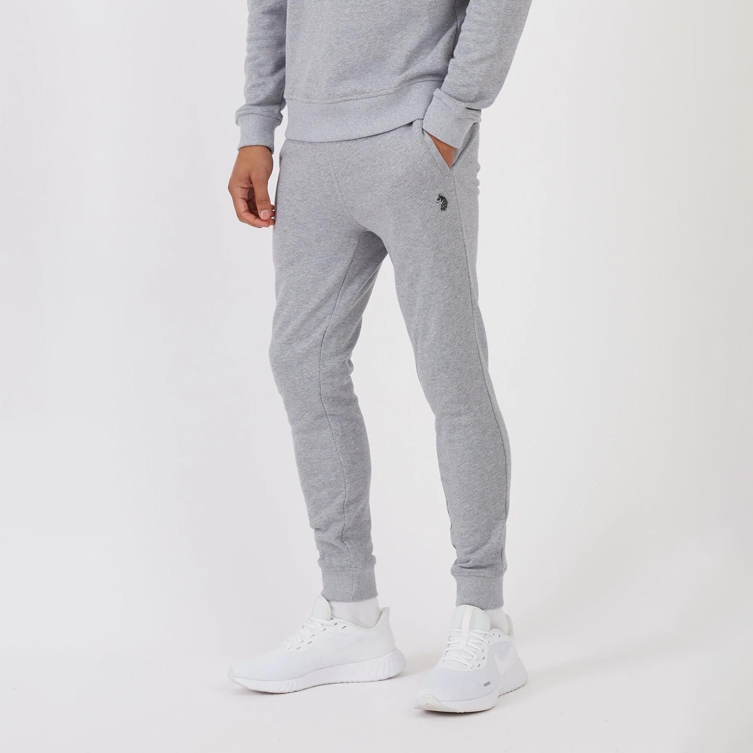 Luke Titan Performance Regular Taper Fit Jogger - Mid Marl Grey