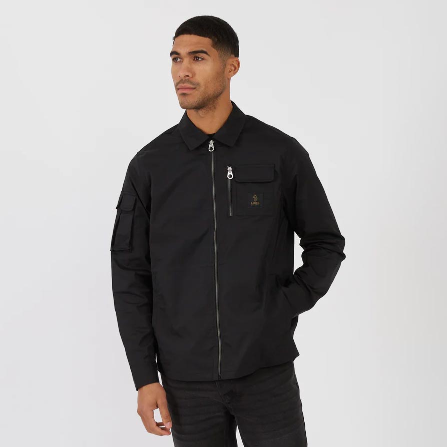 Luke Vietnam Regular Fit Long Sleeve Technical Jacket - Black