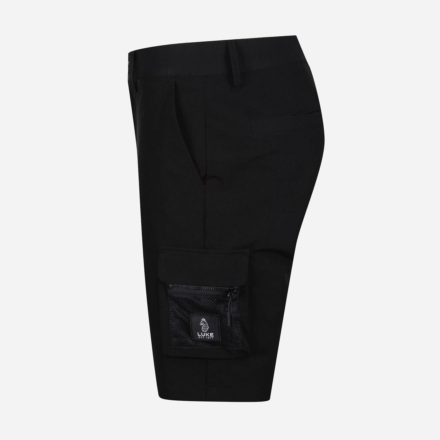 Luke Wular Cargo Regular Fit Short - Jet Black