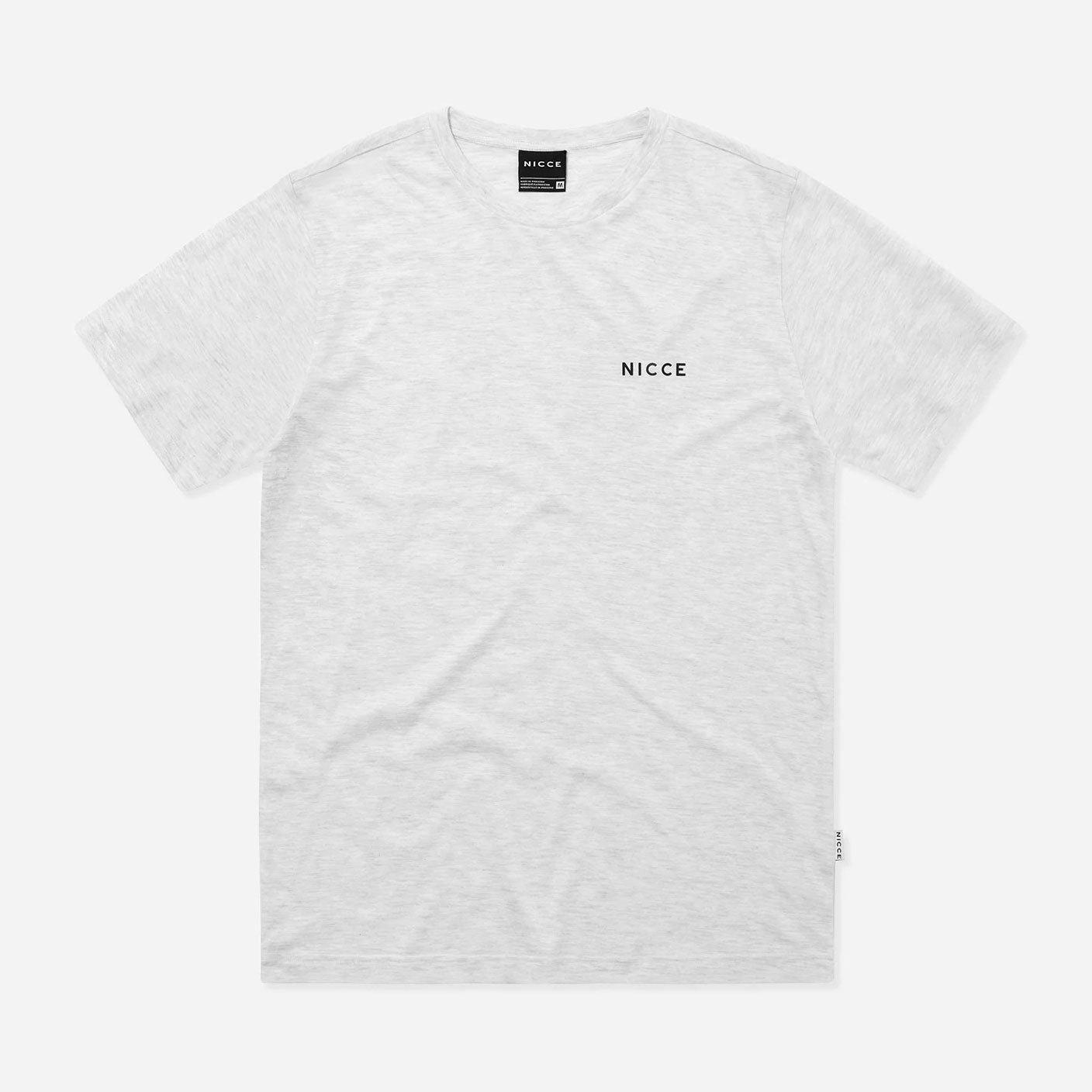 Nicce Chest Logo Tee - Heather Grey Marl