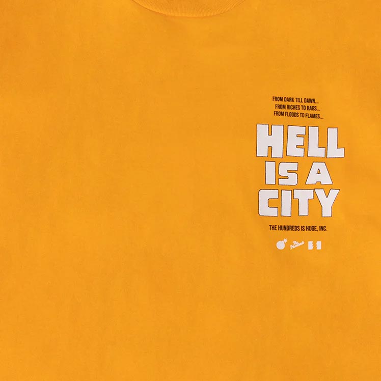 The Hundreds Hell Is A City Regular Fit Short Sleeve Tee - Gold