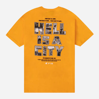 The Hundreds Hell Is A City Regular Fit Short Sleeve Tee - Gold