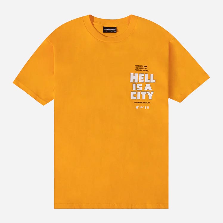 The Hundreds Hell Is A City Regular Fit Short Sleeve Tee - Gold