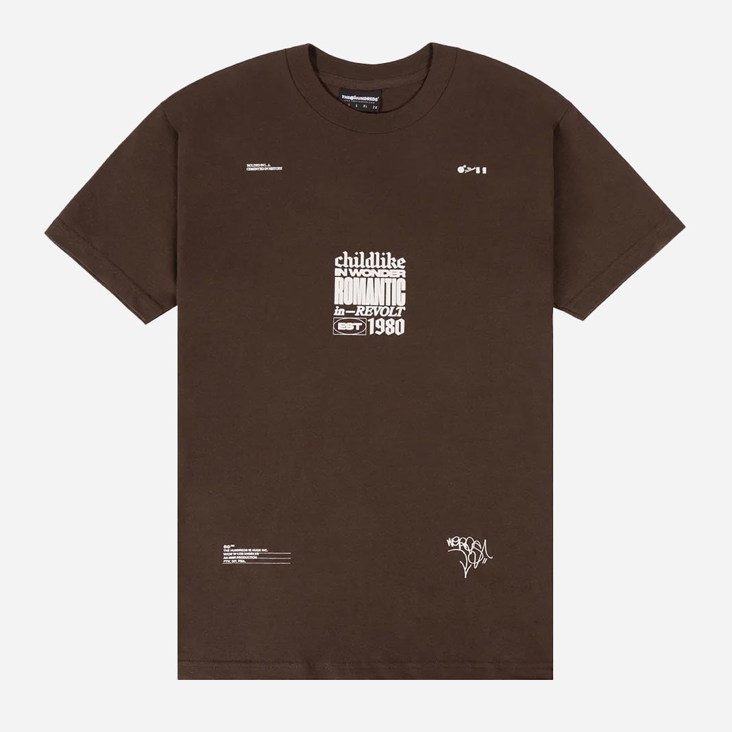 The Hundreds Moving Forward Regular Fit Short Sleeve Tee - Dark Chocolate