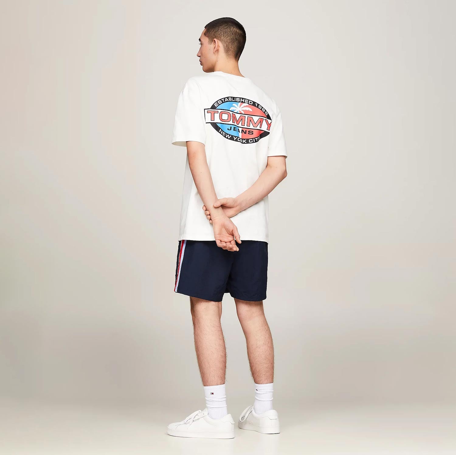 Tommy Jeans Boardsports Palm Regular Fit Short Sleeve Tee - Ancient White