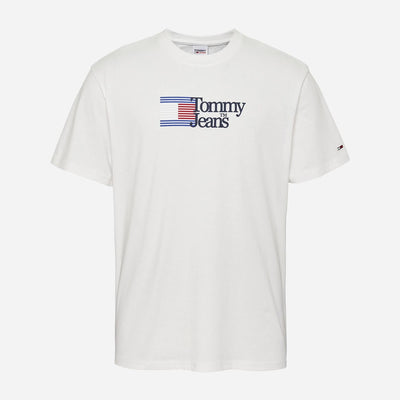 Tommy Jeans Classic Chest Logo Loose Fit Short Sleeve Tee - White