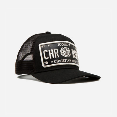 Christian Rose Iconic II Trucker Cap - Black/Silver