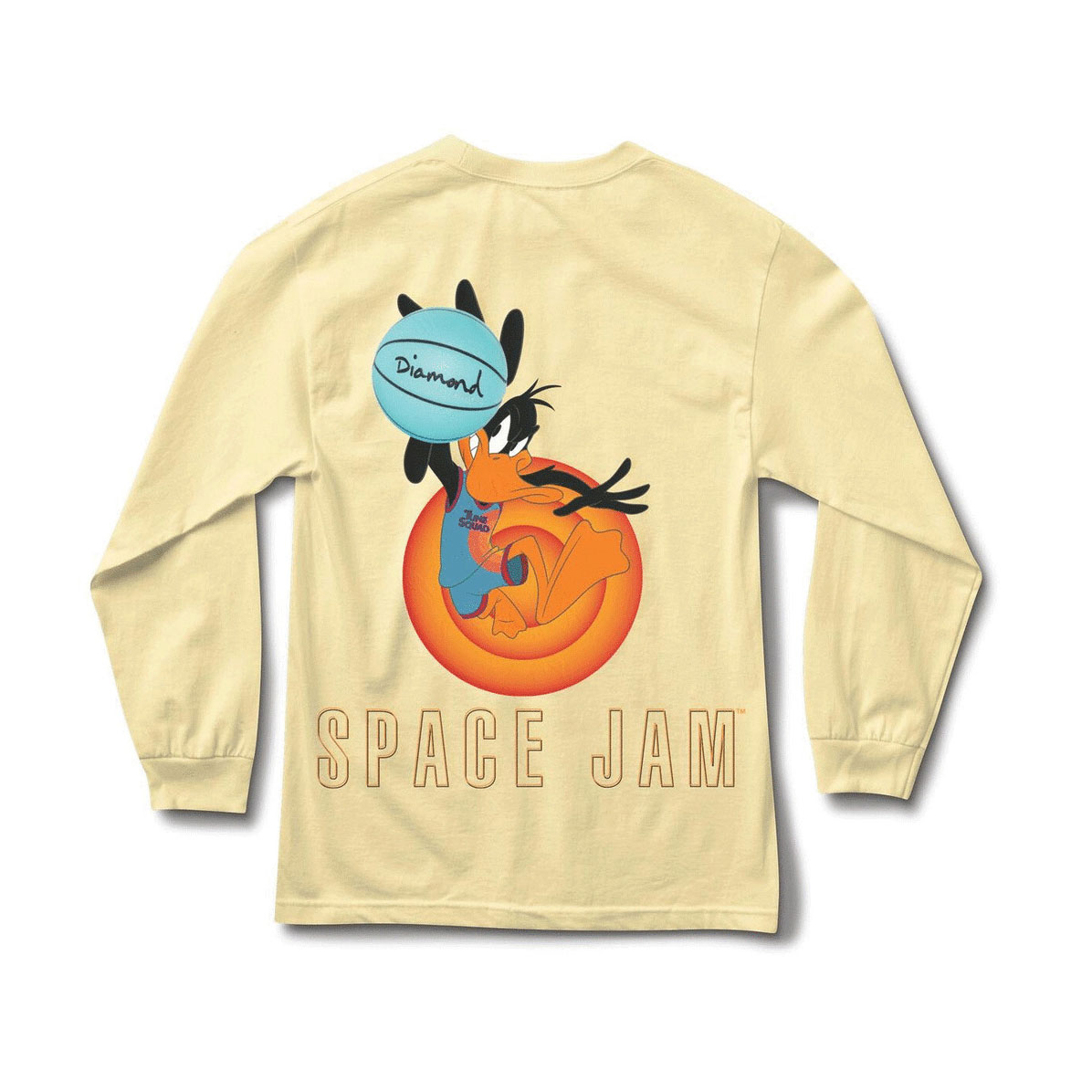 Diamond X Space Jam Daffy Duck Long Sleeve Tee - Yellow