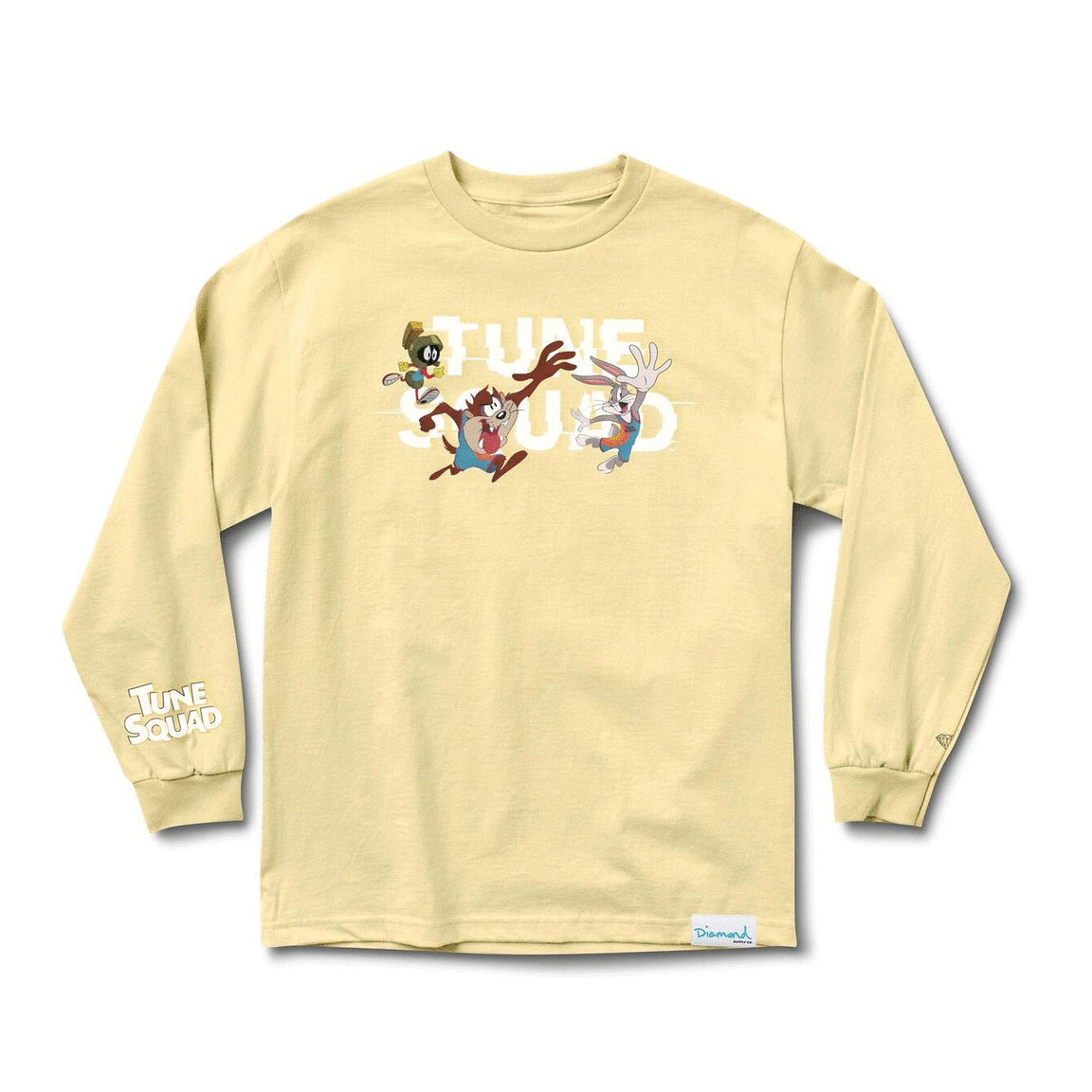 Diamond X Space Jam Daffy Duck Long Sleeve Tee - Yellow