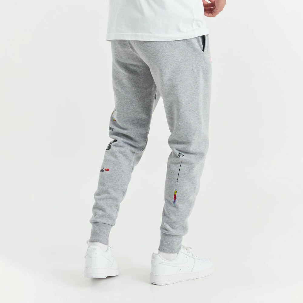 Hoodrich OG Import Jogger - Heather Grey/Black/Fiesta