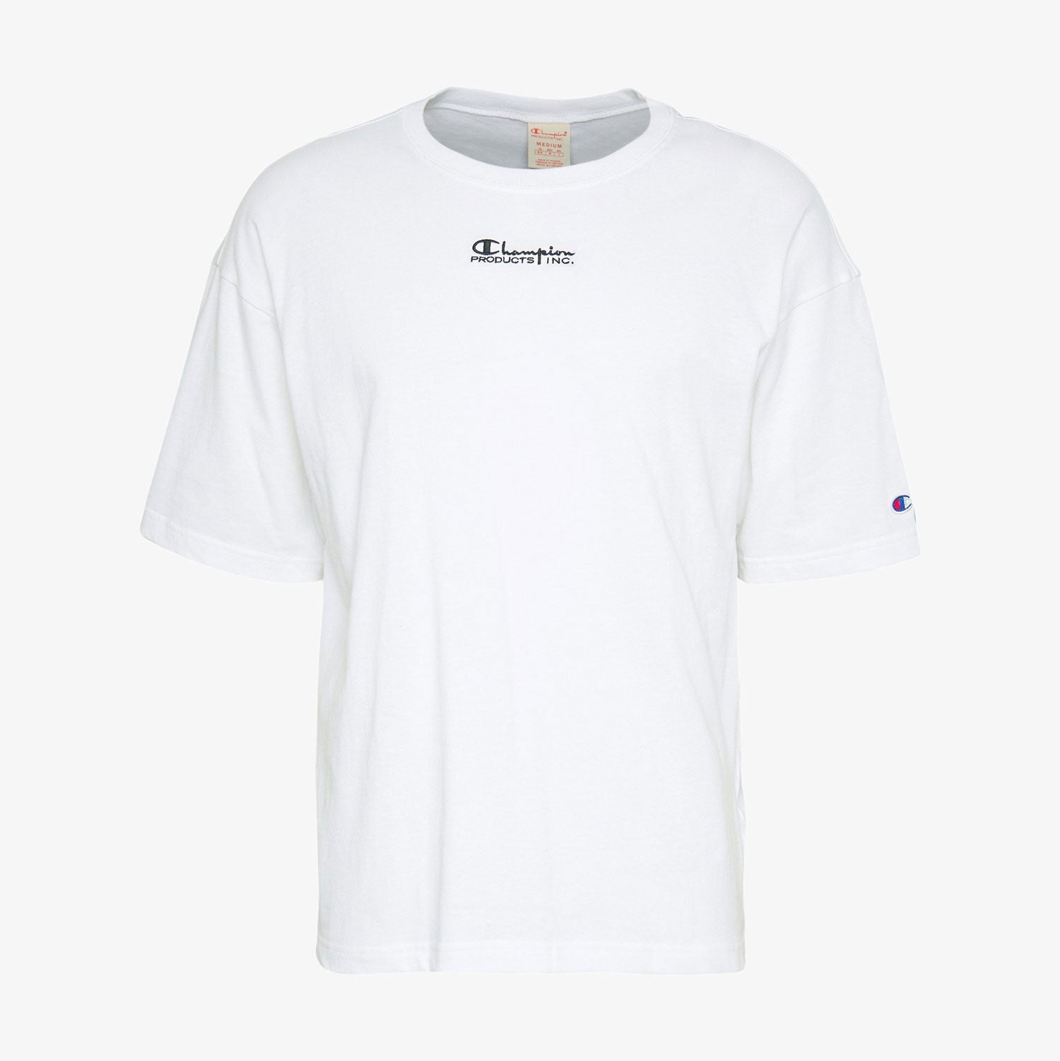 Champion Oversized Script Logo Crew Tee - White